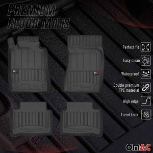 MERCEDES CLS C219 Floor Mat - Omac - Proline Premium TPE - Black - '04-'10